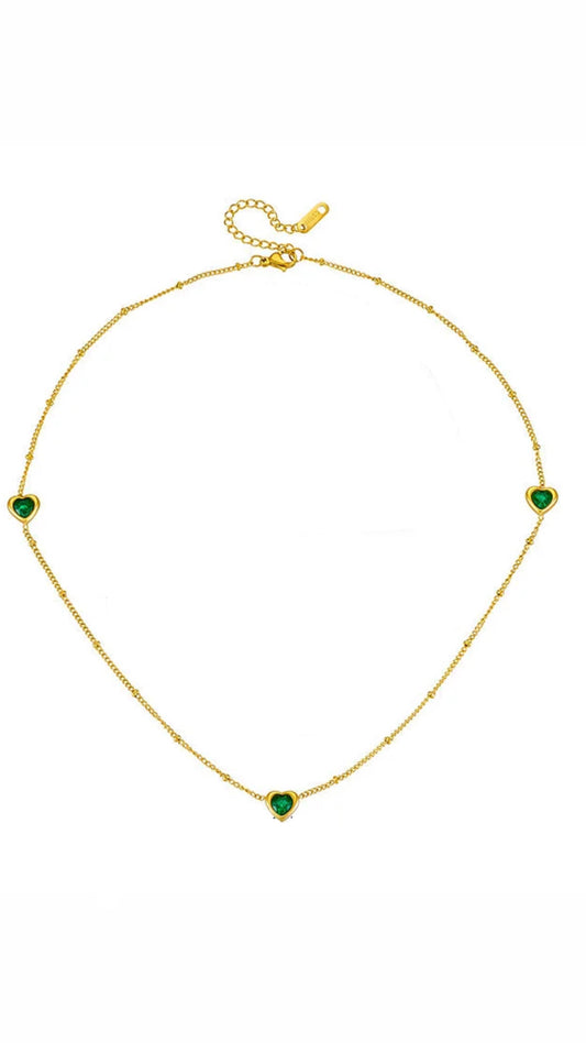 Collana Cuori di Smeraldo