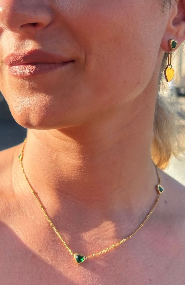 Collana Cuori di Smeraldo