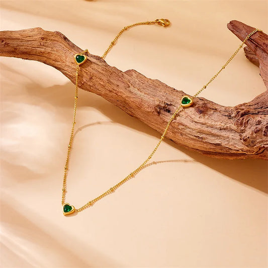 Collana Cuori di Smeraldo