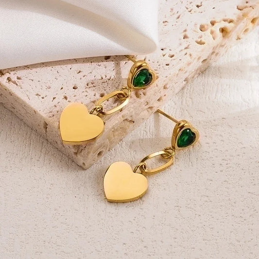 Orecchini Cuori di Smeraldo